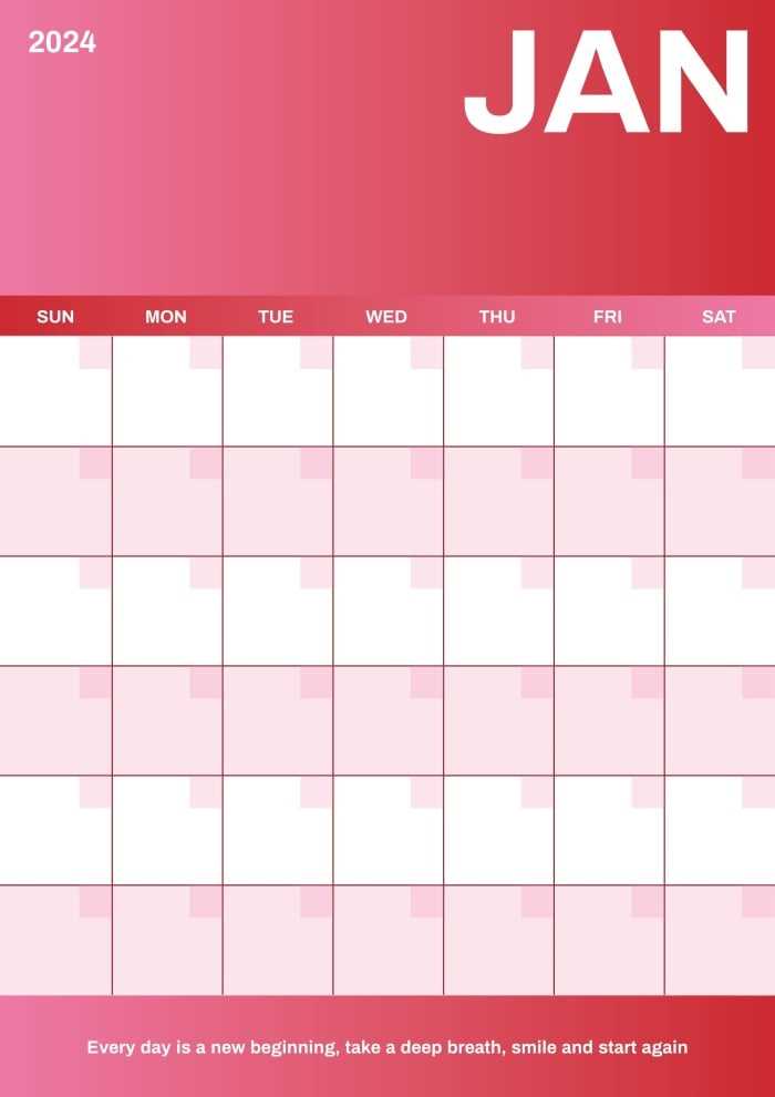 monthly free printable blank calendar template