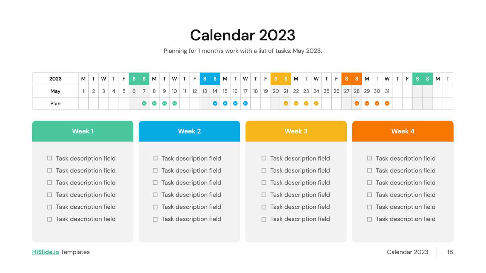 calendar template for ppt