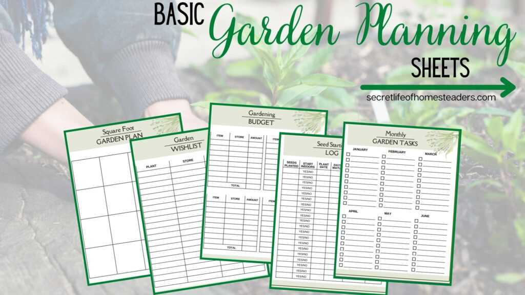 garden planting calendar template