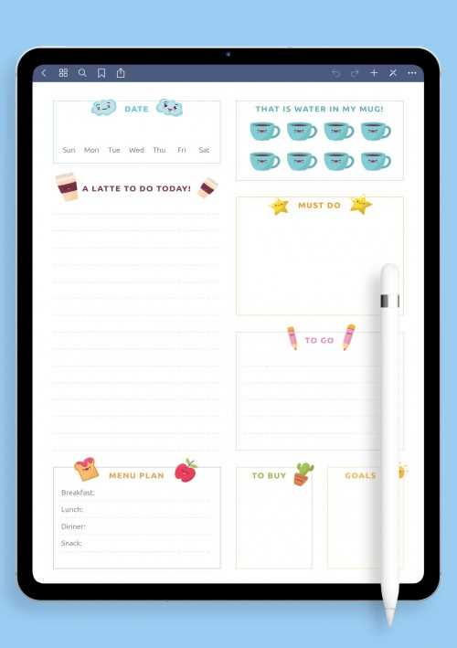 calendar ipad template