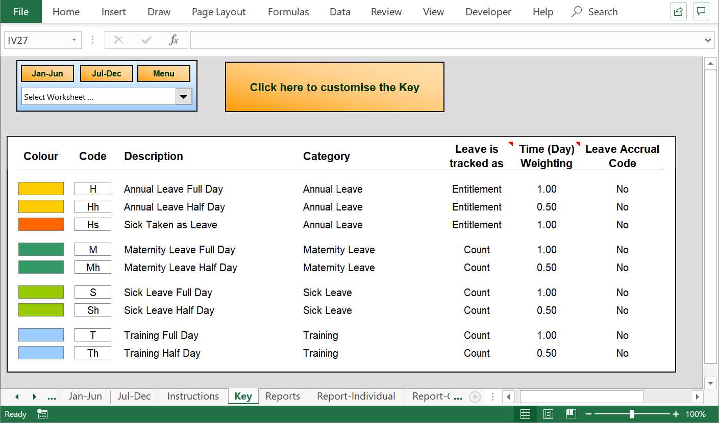 staff leave calendar template