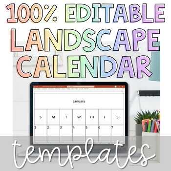 custom calendar template 2026