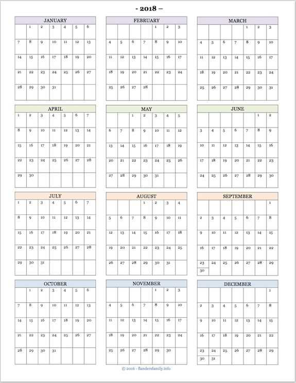 semester at a glance calendar template