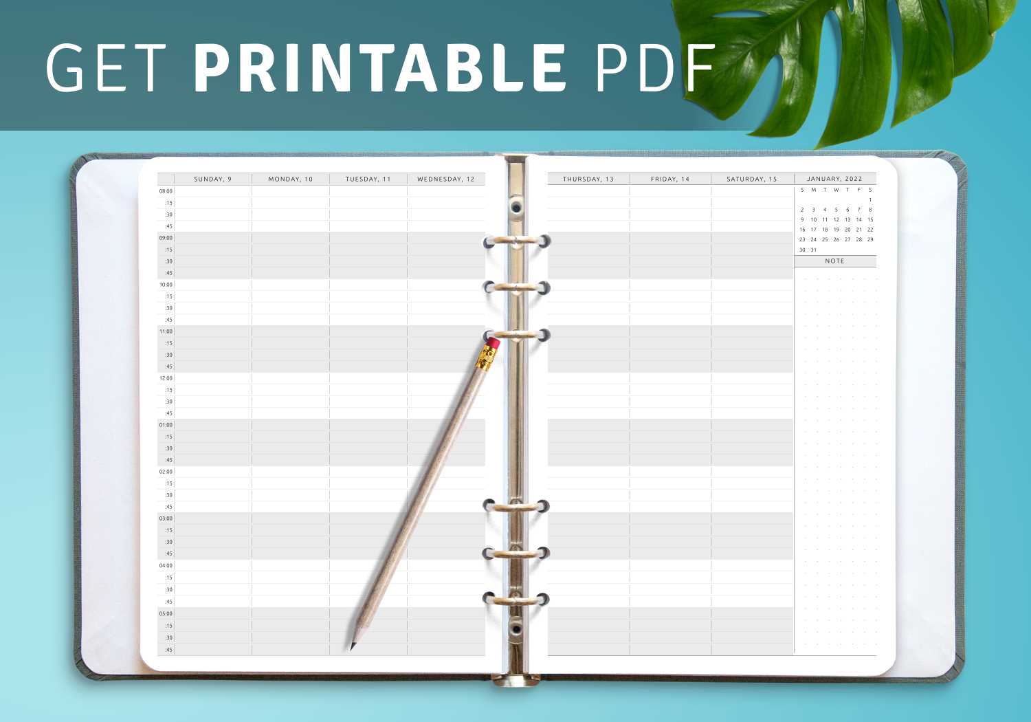 daily appointment calendar template printable