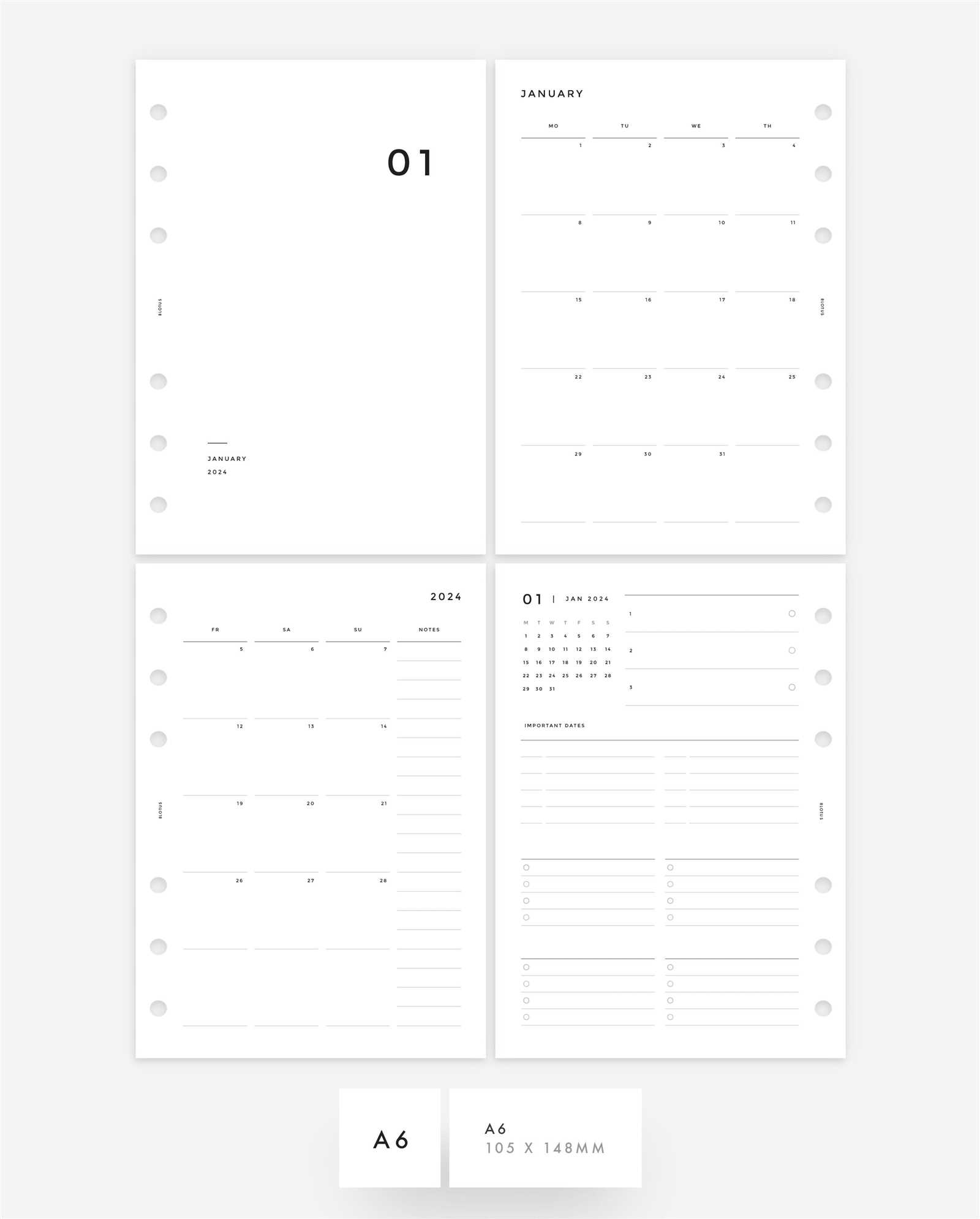 8.5 x 5.5 calendar template free