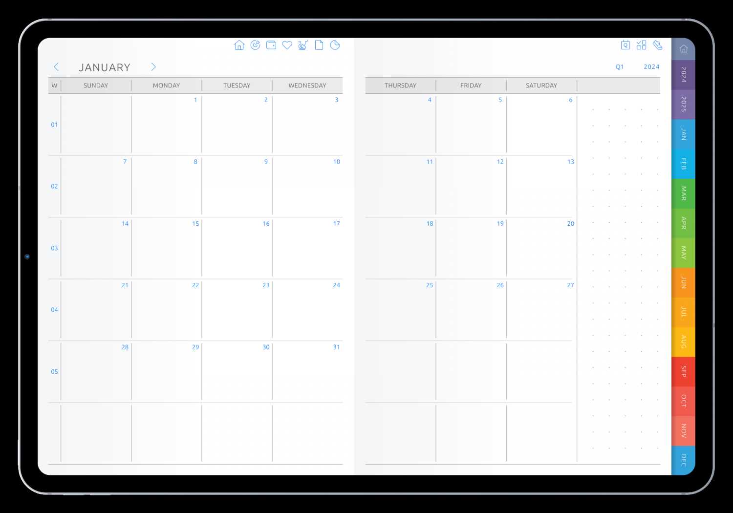 calendar ipad template