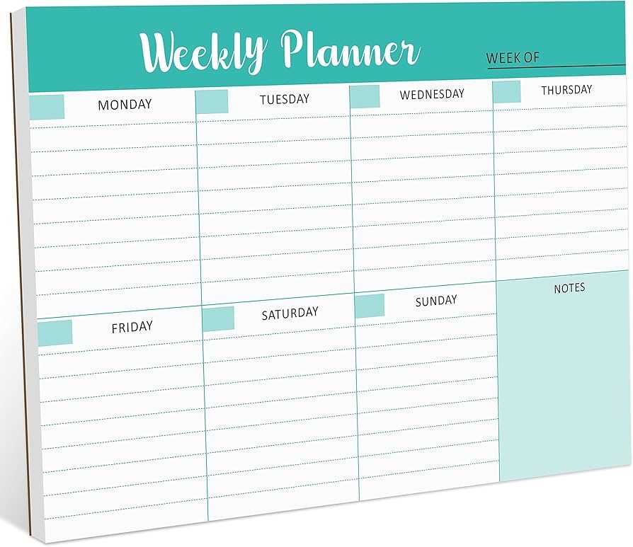 office weekly calendar template