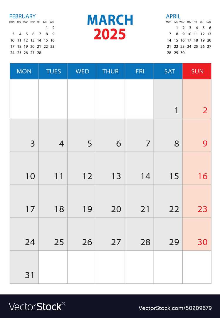 march calendar 2026 template