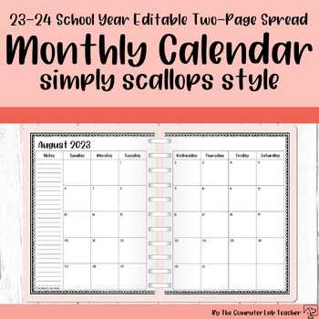 printable 2 page calendar template