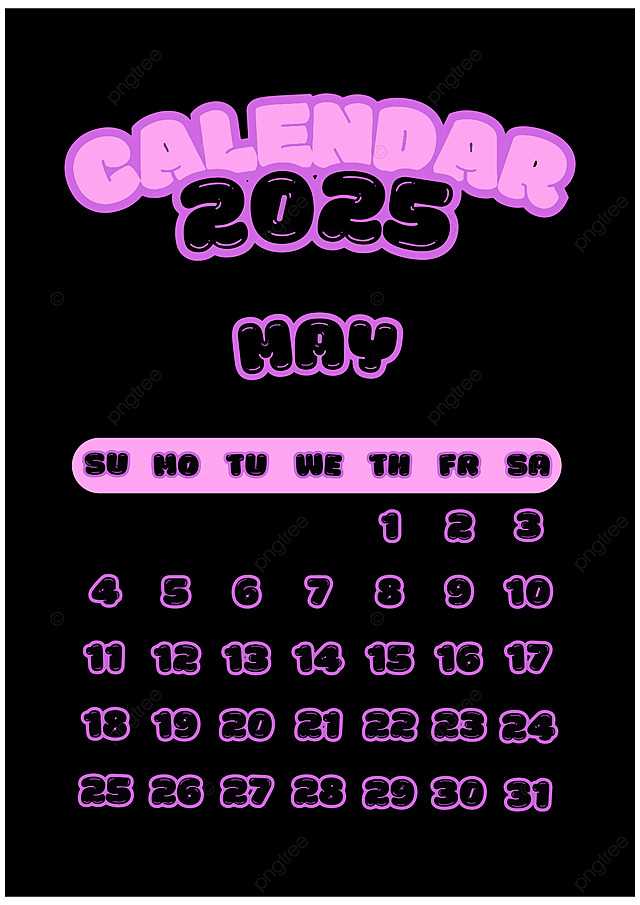 may 2025 calendar template