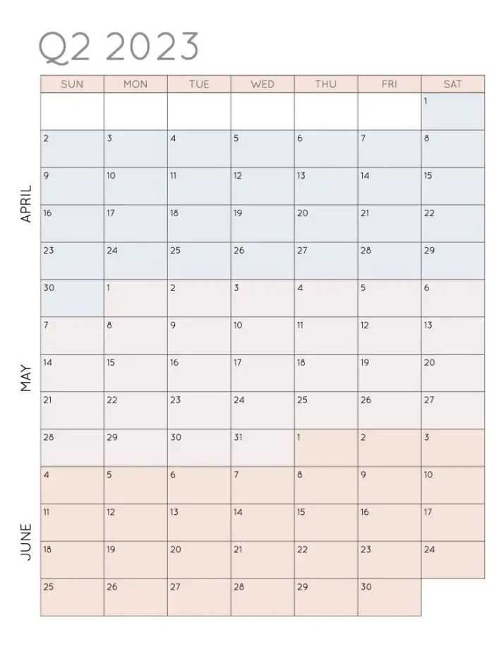 3 month at a glance calendar template