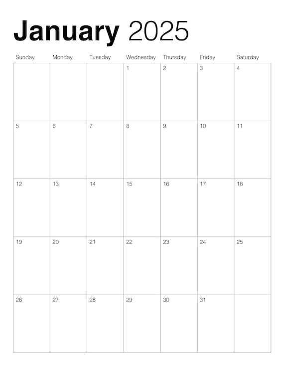 calendar template for powerpoint 2025