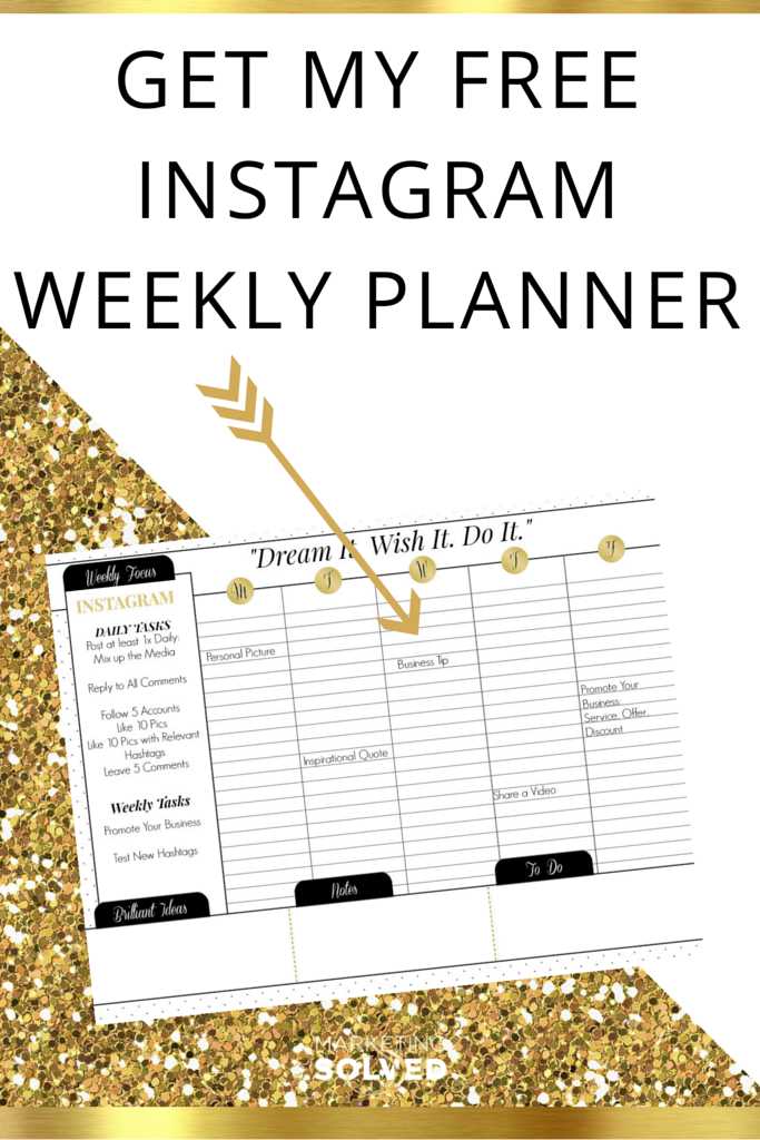 instagram calendar template