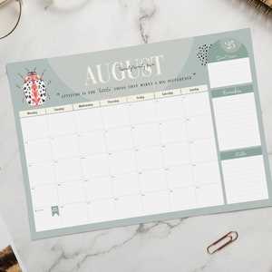 desk pad calendar template