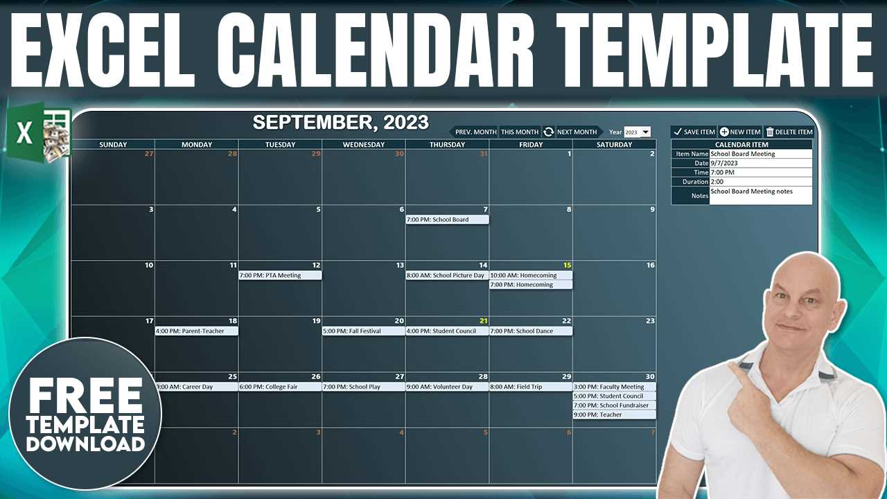 create calendar template