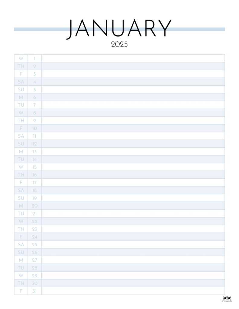 lined calendar template