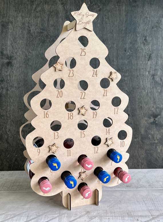 wooden wine advent calendar template