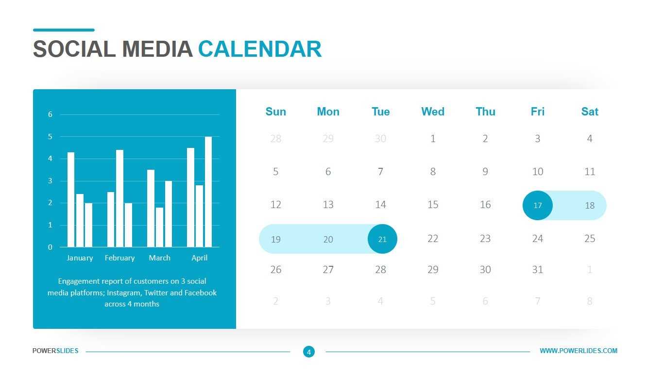 social media monthly content calendar template