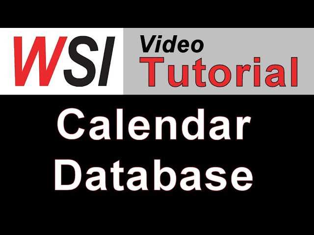 access database calendar template