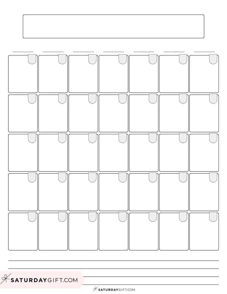 printable blank calendar template