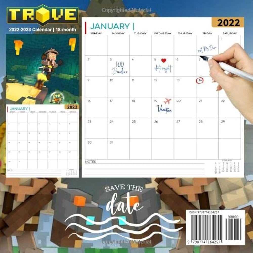 template trove calendar