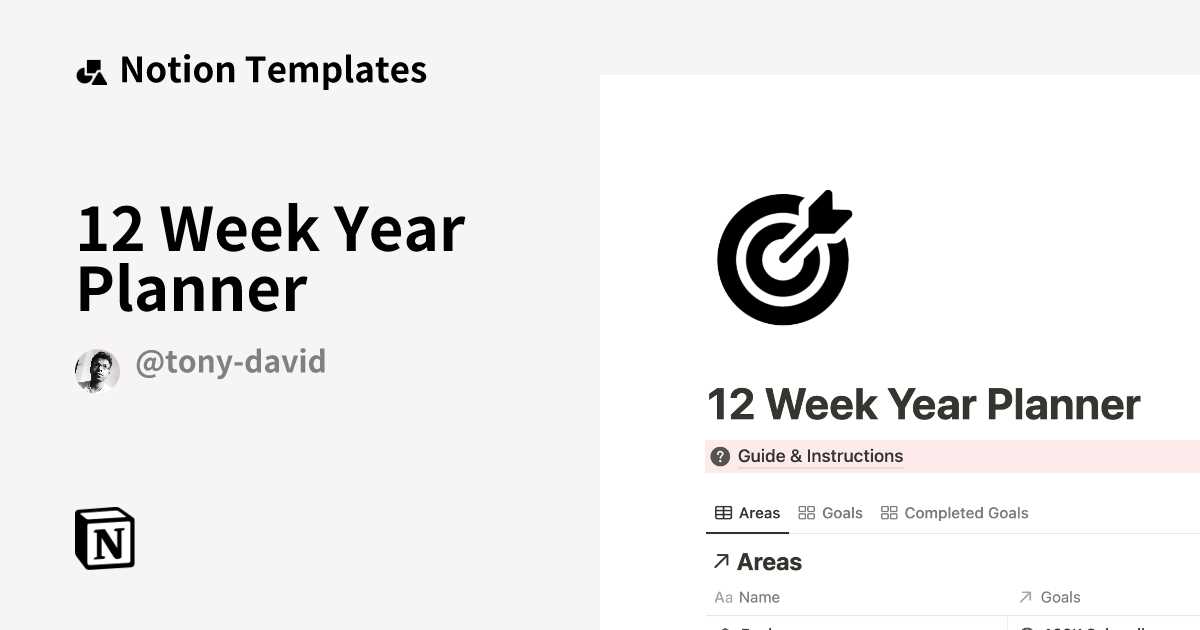 12 week calendar template