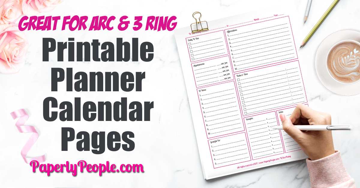 arc calendar template