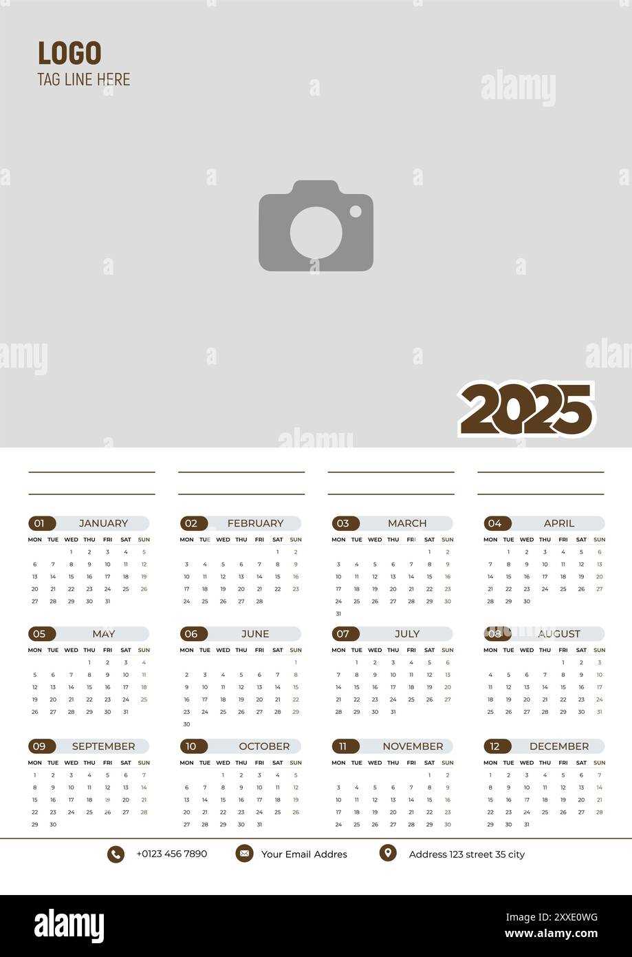 2025 calendar design template