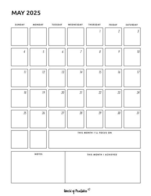 free may 2025 calendar template