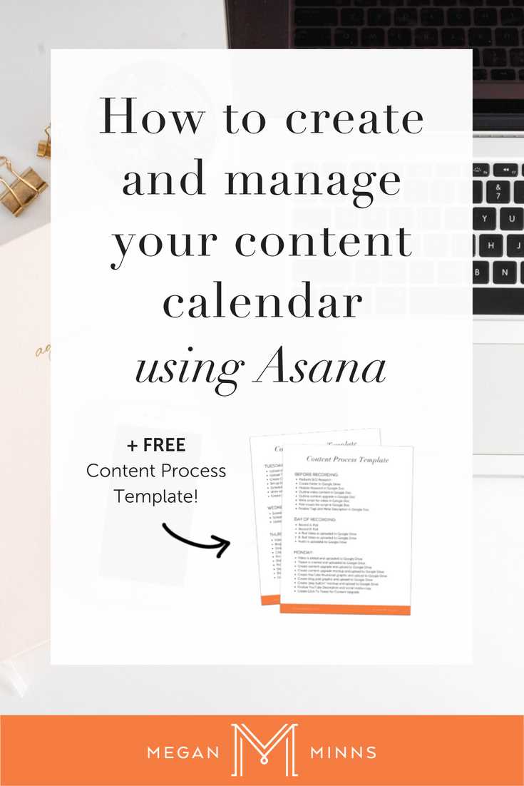 asana social media calendar template