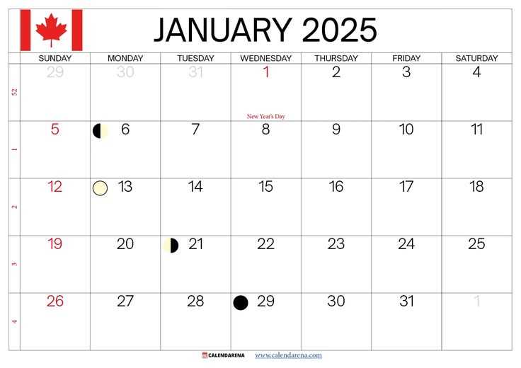 calendar january 2025 template