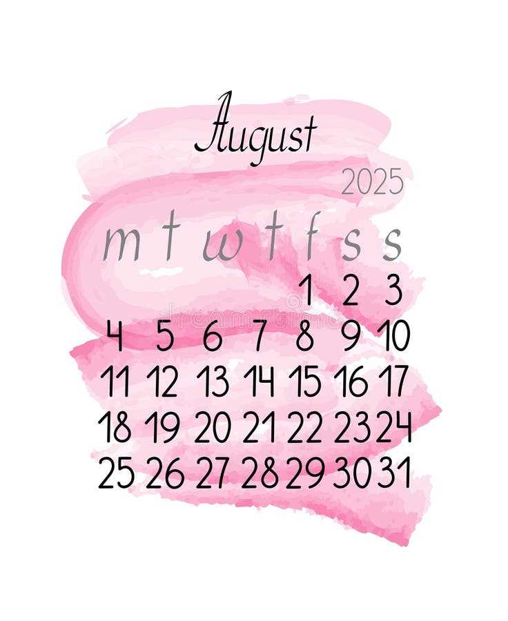 august calendar 2025 template