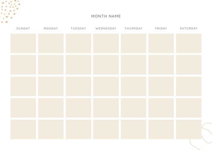 nice calendar template