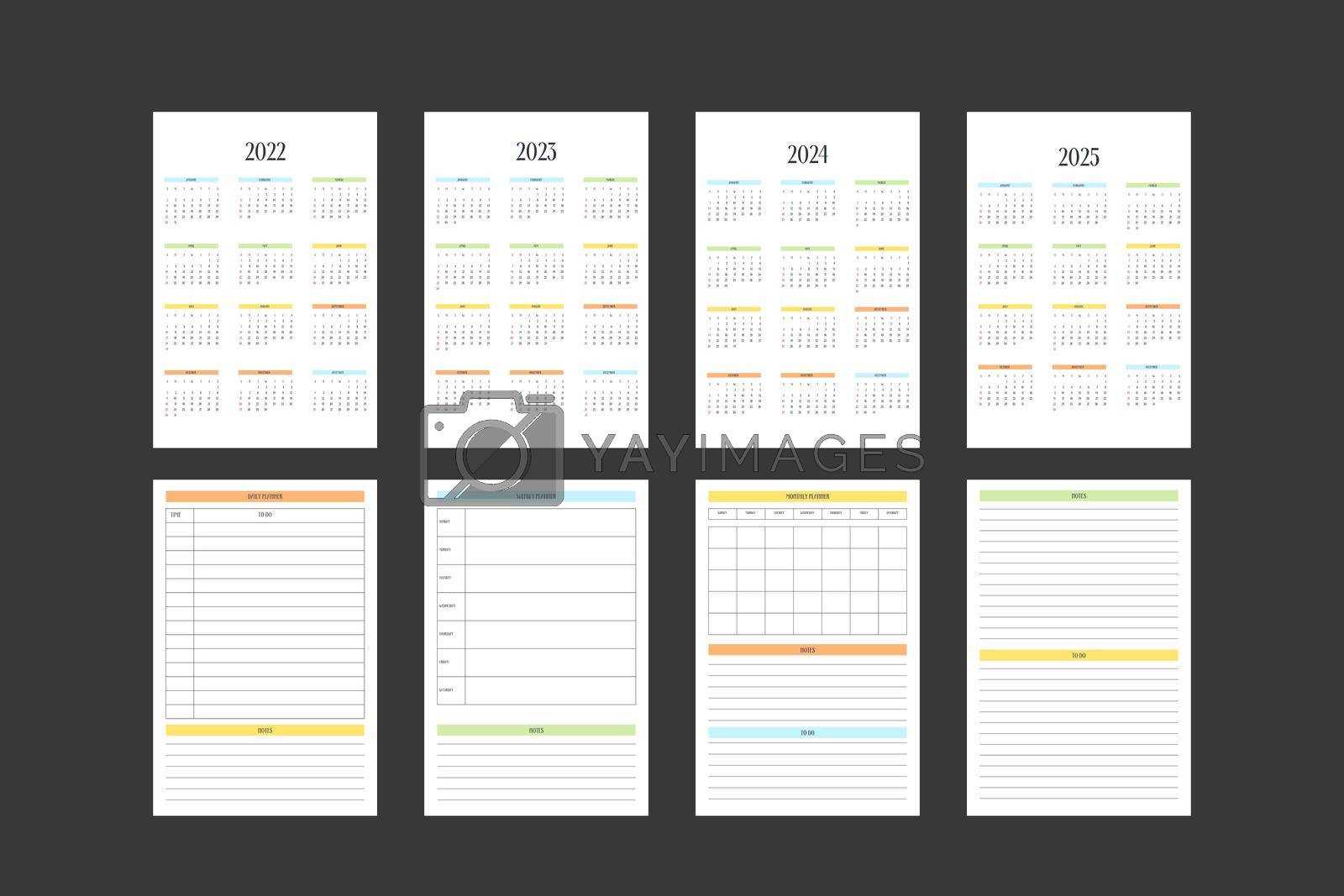 2025 calendar indesign template