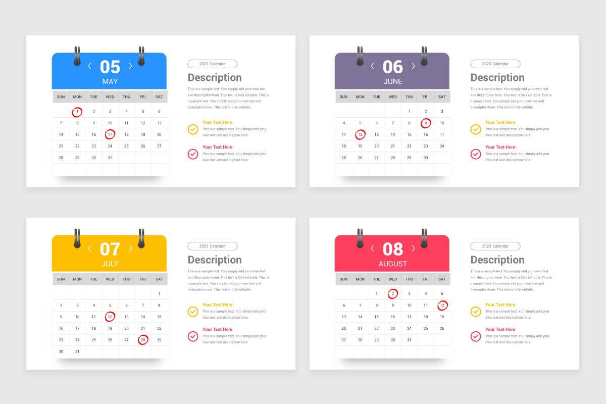 calendar in ppt template