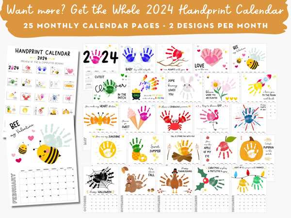 free handprint calendar template