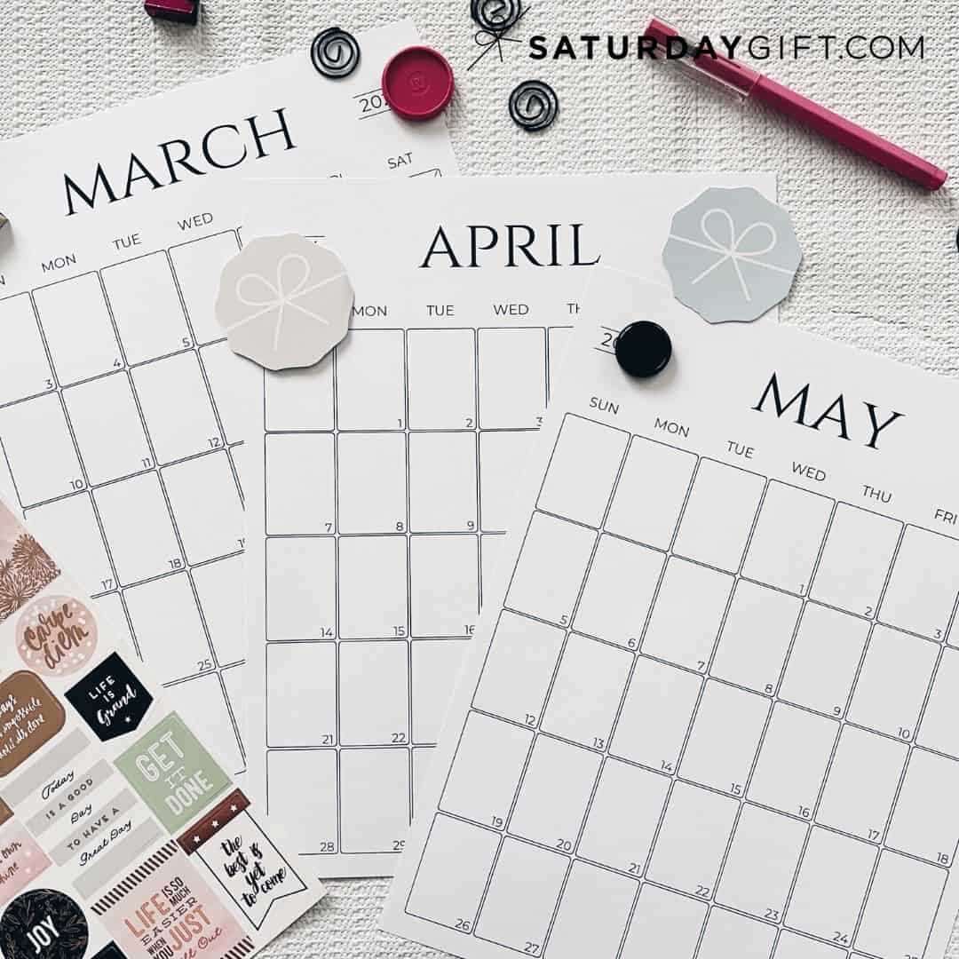 march calendar template printable