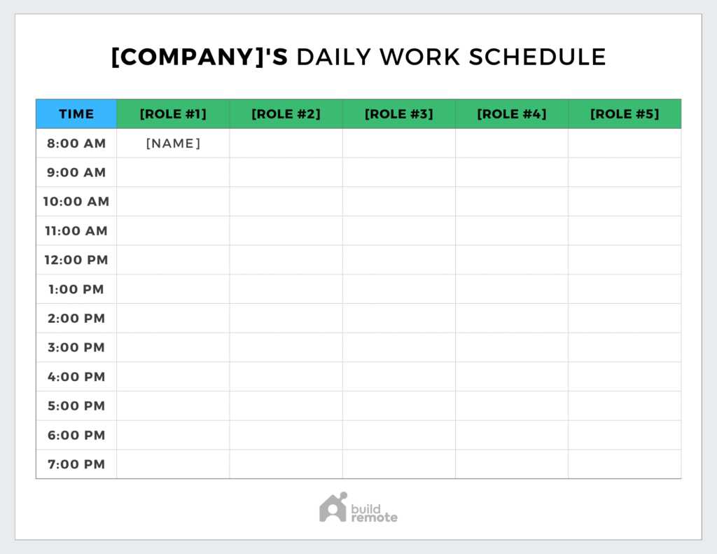 four week calendar template