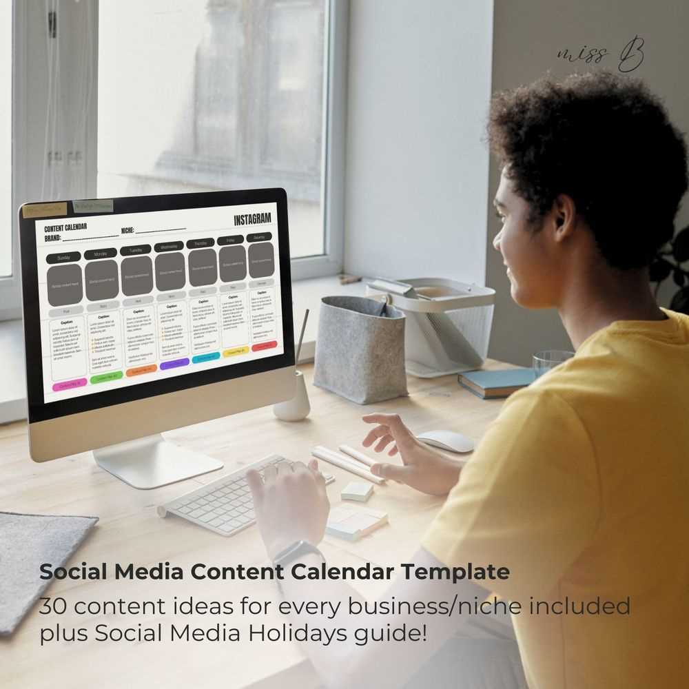 smm calendar template