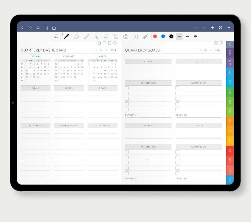 calendar ipad template