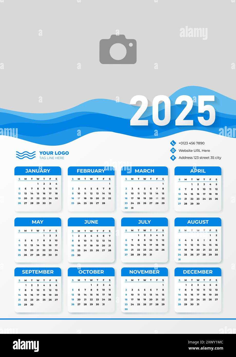 office calendar template 2025