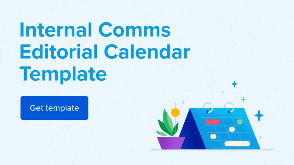 internal communications editorial calendar template