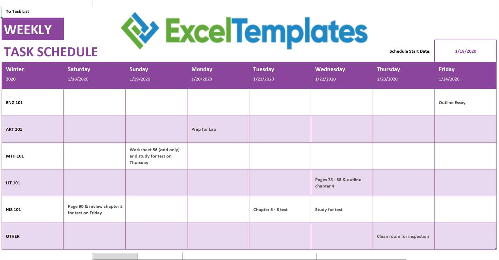 microsoft weekly calendar template