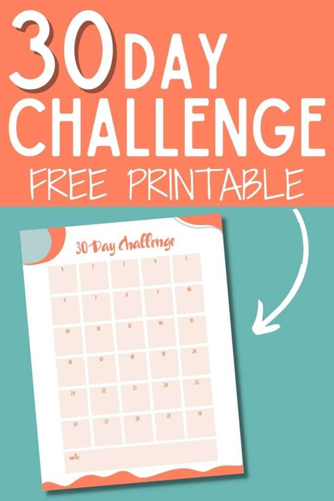 30 day workout calendar template