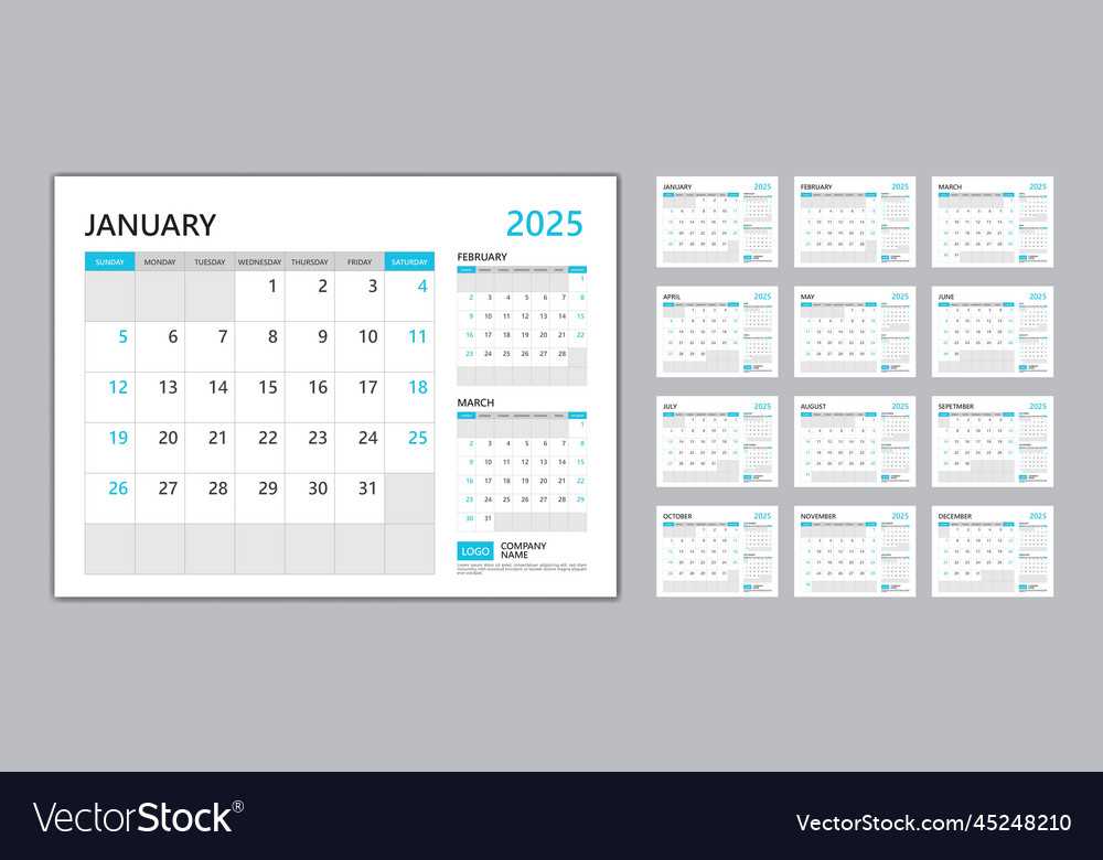 calendar month template 2025