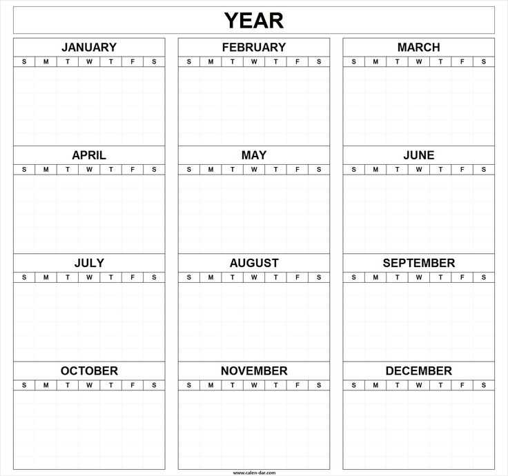 free yearly calendar templates