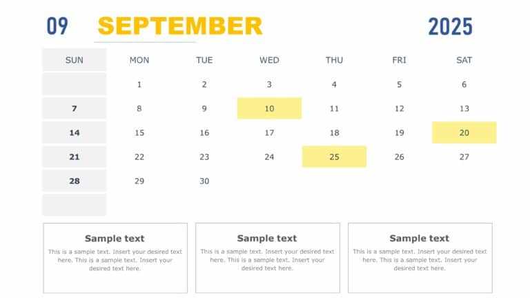 2025 calendar template ppt