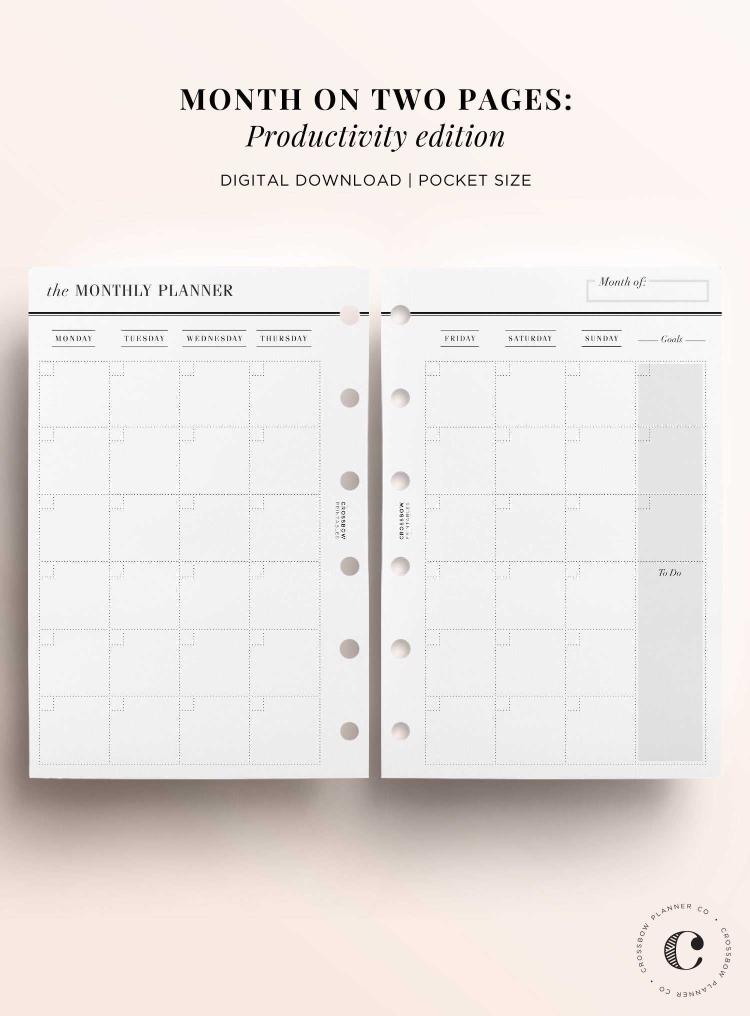 printable pocket calendar template