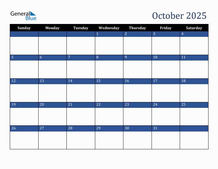 monthly calendar template october 2026