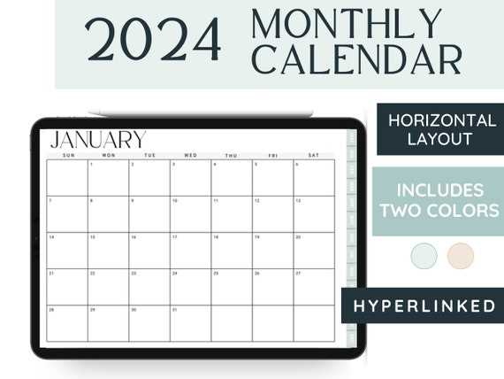 calendar ipad template